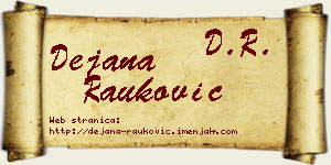 Dejana Rauković vizit kartica